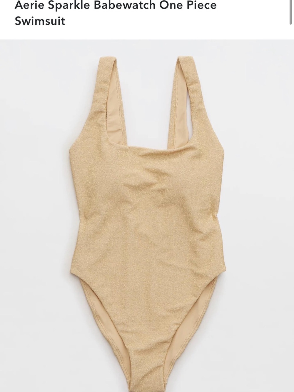Aerie Sparkle Nude One-Piece Swimsuit size XL